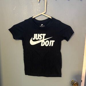 Nike Kids Navy Blue 'Just Do It' T-Shirt